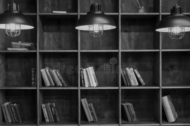 图书馆,书架,图书馆,教育,阅读,黑的和