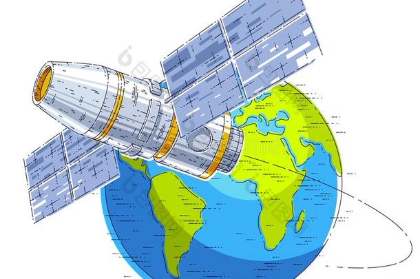 空间车站飞行的轨道的航天大约地球,斯帕克拉夫