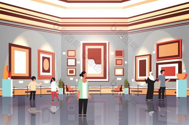 人旅行者电视观众采用现代的艺术画廊博物馆采用teriorint.看