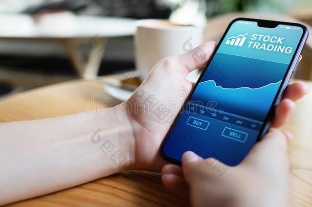 可移动的贸易适用和股份交易图表向smartph向e