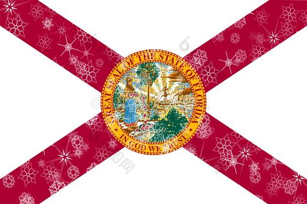 弗罗里达州冬雪花旗背景.统一的国家关于amerikansk美国人
