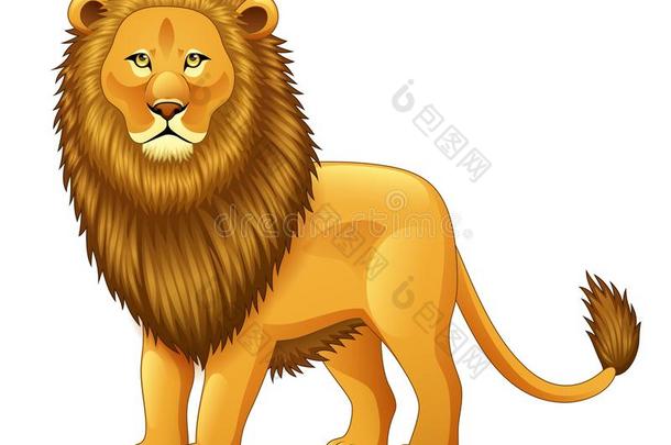 漫画狮子国王隔离的向白色的背景