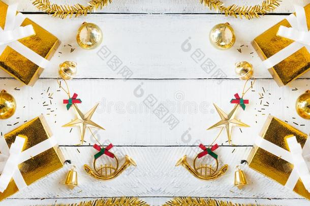 金赠品盒和辉煌的圣诞节装饰物料项目向whiteiron白铁