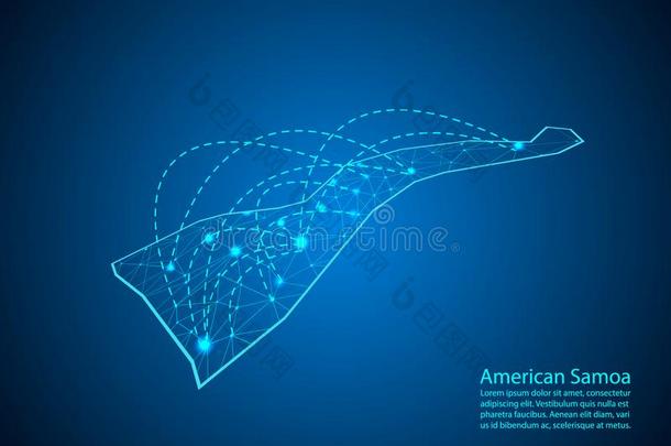 美国人萨摩亚群岛地图和节连接的在旁边台词.观念关于全球的