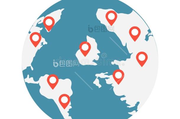 地图标识偶像罗盘矢量钉位置全球定位系统偶-包图企业站