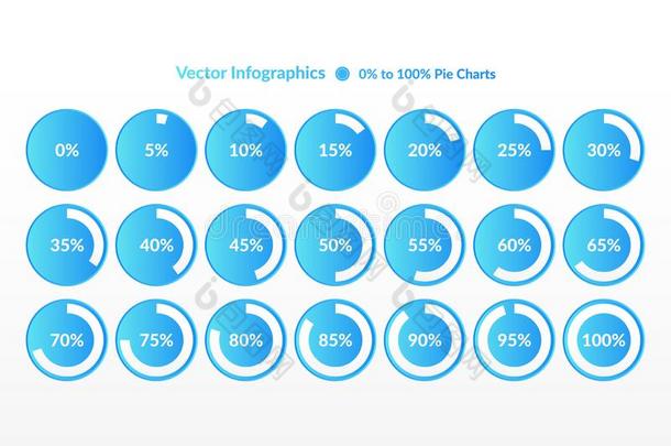 百分比矢量信息图偶像.百分比馅饼图表为datainputbus数据输入总线