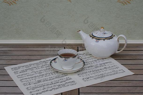 英语<strong>茶杯</strong>和<strong>茶杯</strong>托和茶壶,好的骨头中国瓷