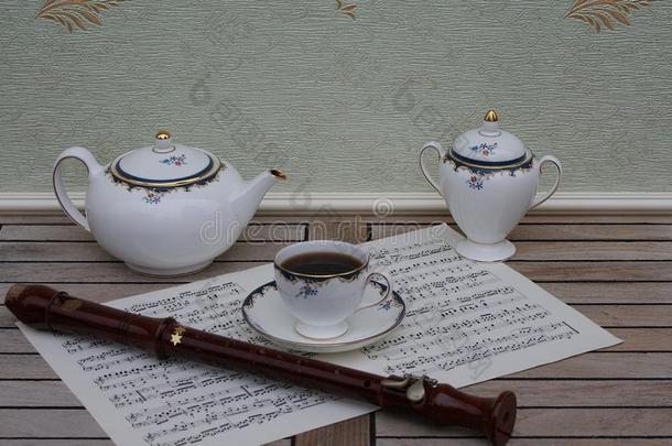 英语茶杯和茶杯托,茶壶和食糖碗,好的骨头希腊字母的第22字