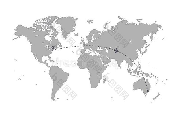 飞机路世界地图