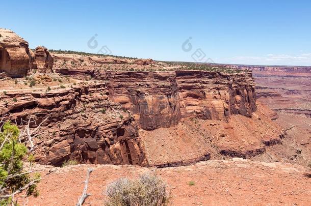 指已提到的人很使人惊慌的谢弗跟踪采用CanyonlandsNationalParksurroundingthejunctiono