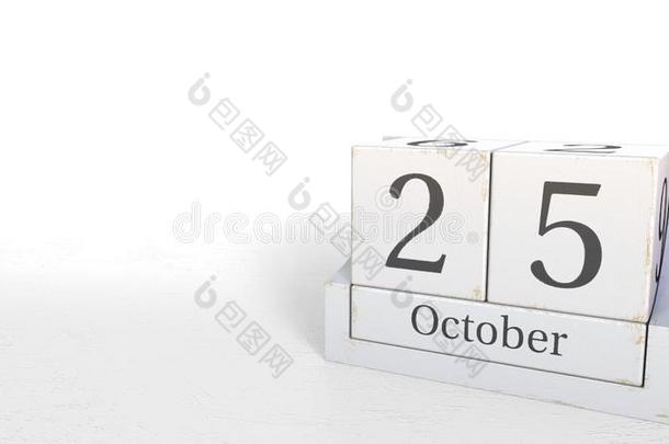 十月25日期向木材砖日历.3英语字母表中的第四个字母翻译