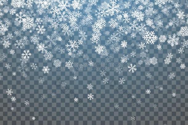 圣诞节雪.落下雪flakes向黑暗的背景.下雪.