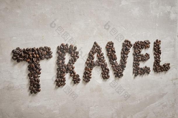 旅行信从咖啡豆豆向指已提到的人地面