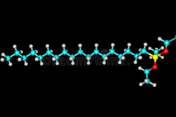 Octadecyltrimethoxysilane分子的<strong>结构</strong>隔离的向黑的