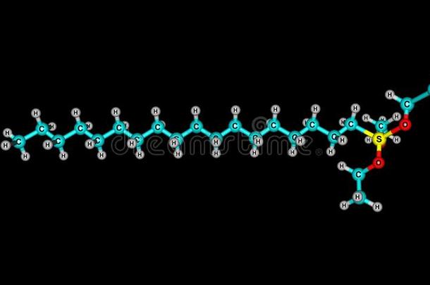 十八烷基三甲氧基硅烷分子的<strong>结构</strong>隔离的向黑的