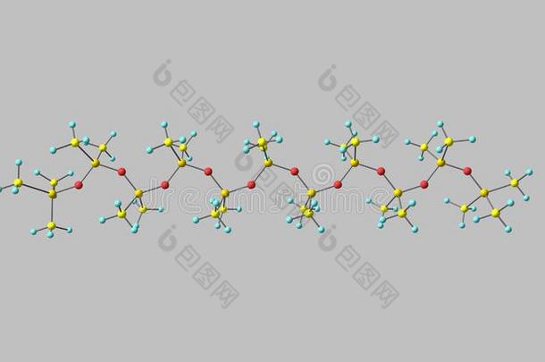 四甲基二硅氧烷分子的结构隔离的向灰色的
