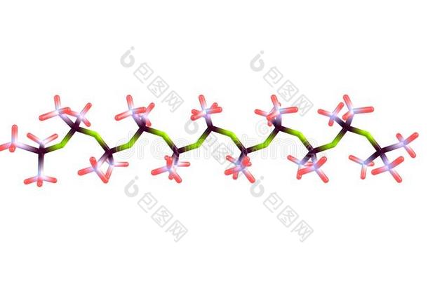 四甲基二硅氧烷分子的结构隔离的向白色的