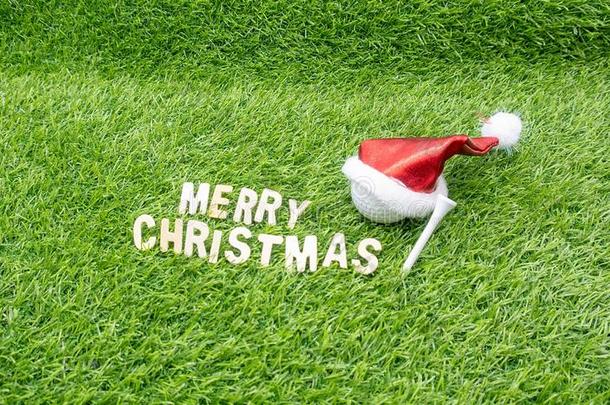 高尔夫球圣诞节和高尔夫球球和圣诞节装饰