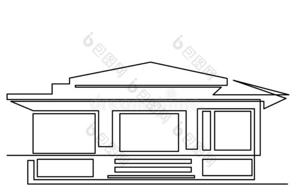 连续的线条绘画工程师建筑物建筑物<strong>主管</strong>