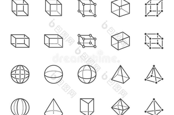 几何学的情况平的线条偶像放置.抽象的轮廓立方形,sphericallens球面透镜