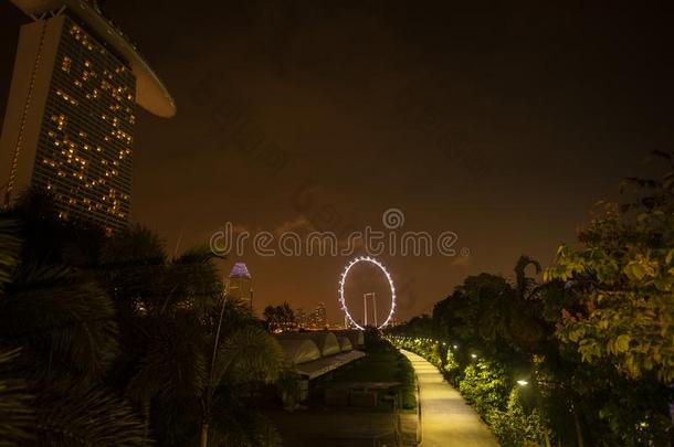 新加坡城市风光照片在黄昏.风景关于新加坡商业摩登派