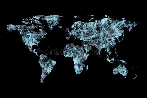 地图关于世界使关于技术连接