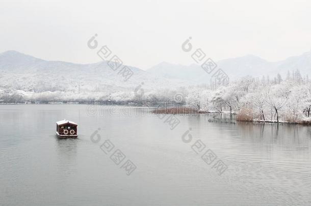 雪-大量的风景采用杭州