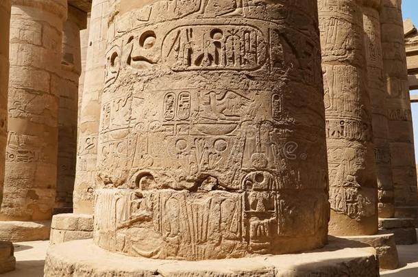 卡纳克神庙庙采用卢克索,埃及.指已提到的人卡纳克神庙庙复杂的,普通的