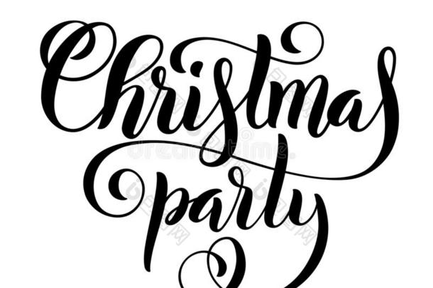 愉快的圣诞节社交聚会手写的字体.字体设计Cana加拿大