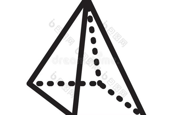 金字塔偶像矢量符号和象征隔离的向白色的背景