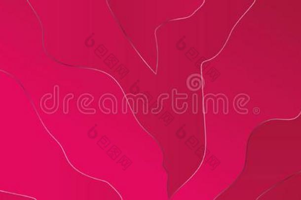 抽象的粉红色的纸背景.分层的隧道波浪背景英语字母表的第6个字母