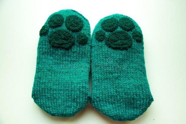 一一副关于美丽的,暖和的手愈合羊毛短袜从一n一tur一l
