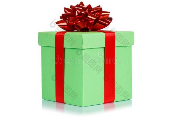 赠品现在的圣诞节生日婚礼希望光绿色的盒isolation隔离