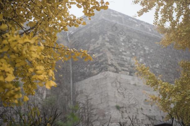 南京中华门明王朝古代的城堡采用密集的雾