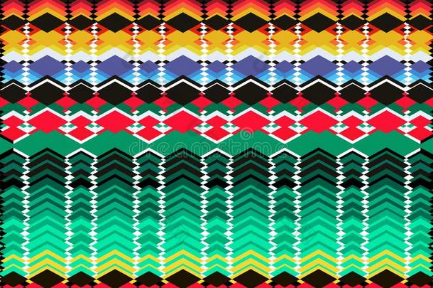 墨西哥人毛毯条纹许多颜色矢量现代的之字形n.急转嗒嗒地下