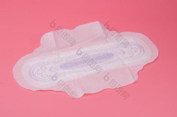 棉医学的毛巾或给装衬垫f或女人批评的天向粉红色的