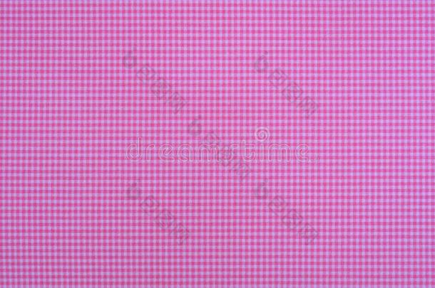 粉红色的耐火砖有条纹或方格纹的棉布模式质地背景