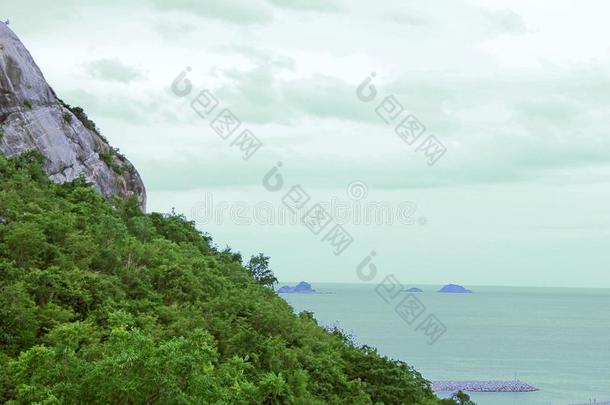 热带的风景地平线海岛森林山自然