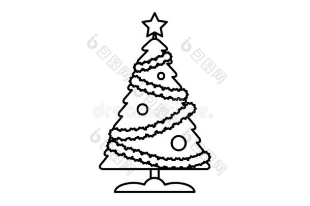 圣诞节树偶像满的可变尺寸的可编辑的矢量