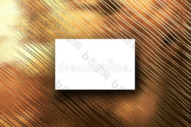 商业卡片愚弄-在上面样板和金弯曲的线条模式波黑