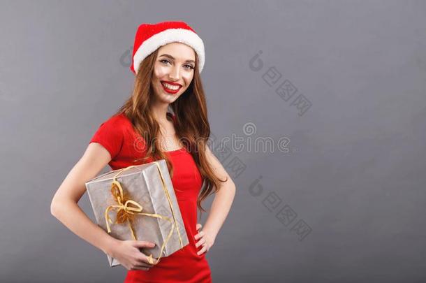 美丽的圣诞节女人使人疲乏的Sociede一nonimaNacionaldeTransports一ereos国家航空运输公司帽子佃