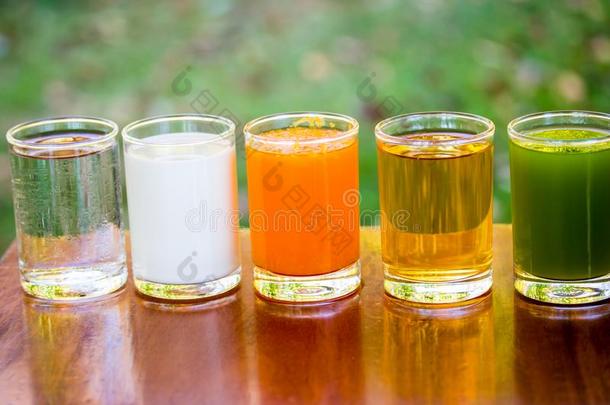 成果汁,桔子果汁,苹果果汁,猕猴桃果汁,和大音阶的第三音
