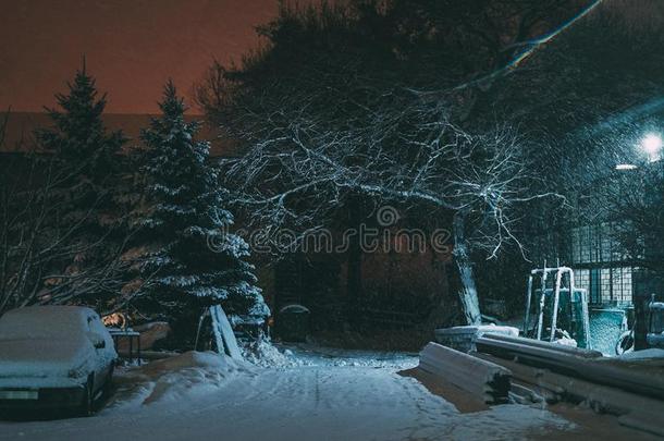 保险业都市的雪夜