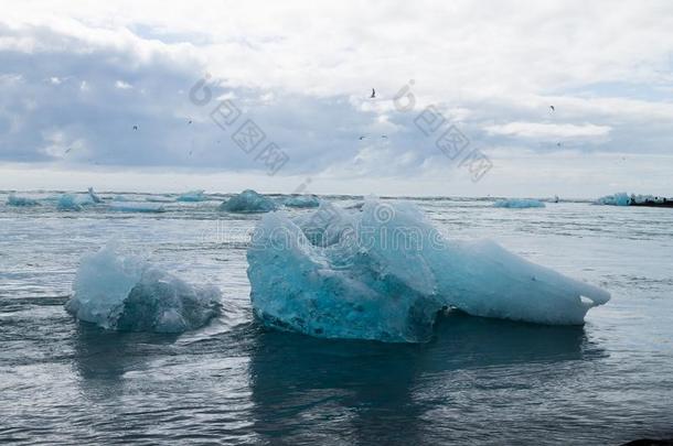 冰山向水,Jokulsarl向冰的湖,冰岛