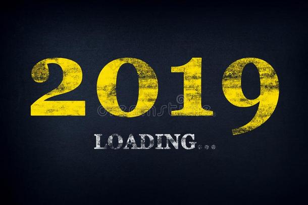 装货新的年2019向黑板.装货关于2019新的年向