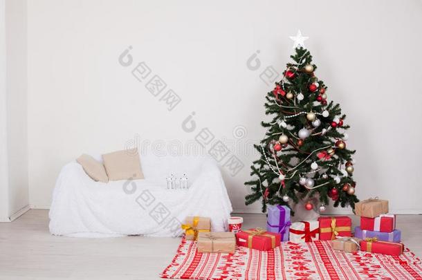 圣诞节树新的年礼物布置布置ation假日冬