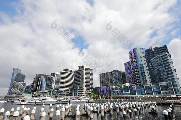 港区城市风光照片墨尔本澳大利亚