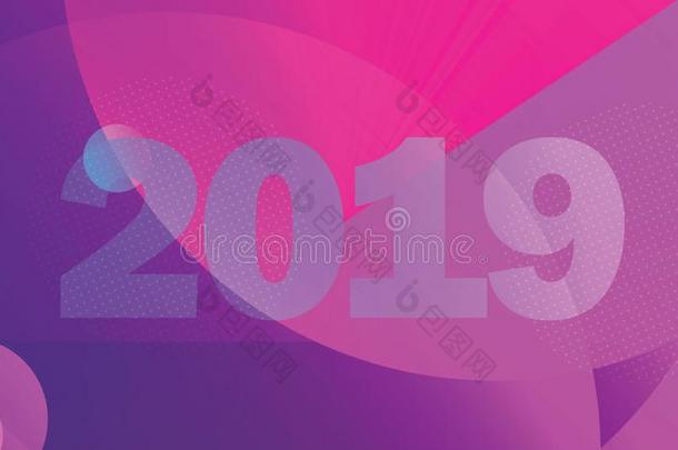 紫色的粉红色的梯度背景2019圣诞节