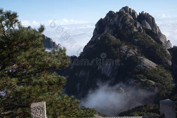 云海,黄山风景优美的地区,中国