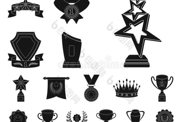 奖品和奖品黑的偶像采用放置收集为设计.reward奖赏